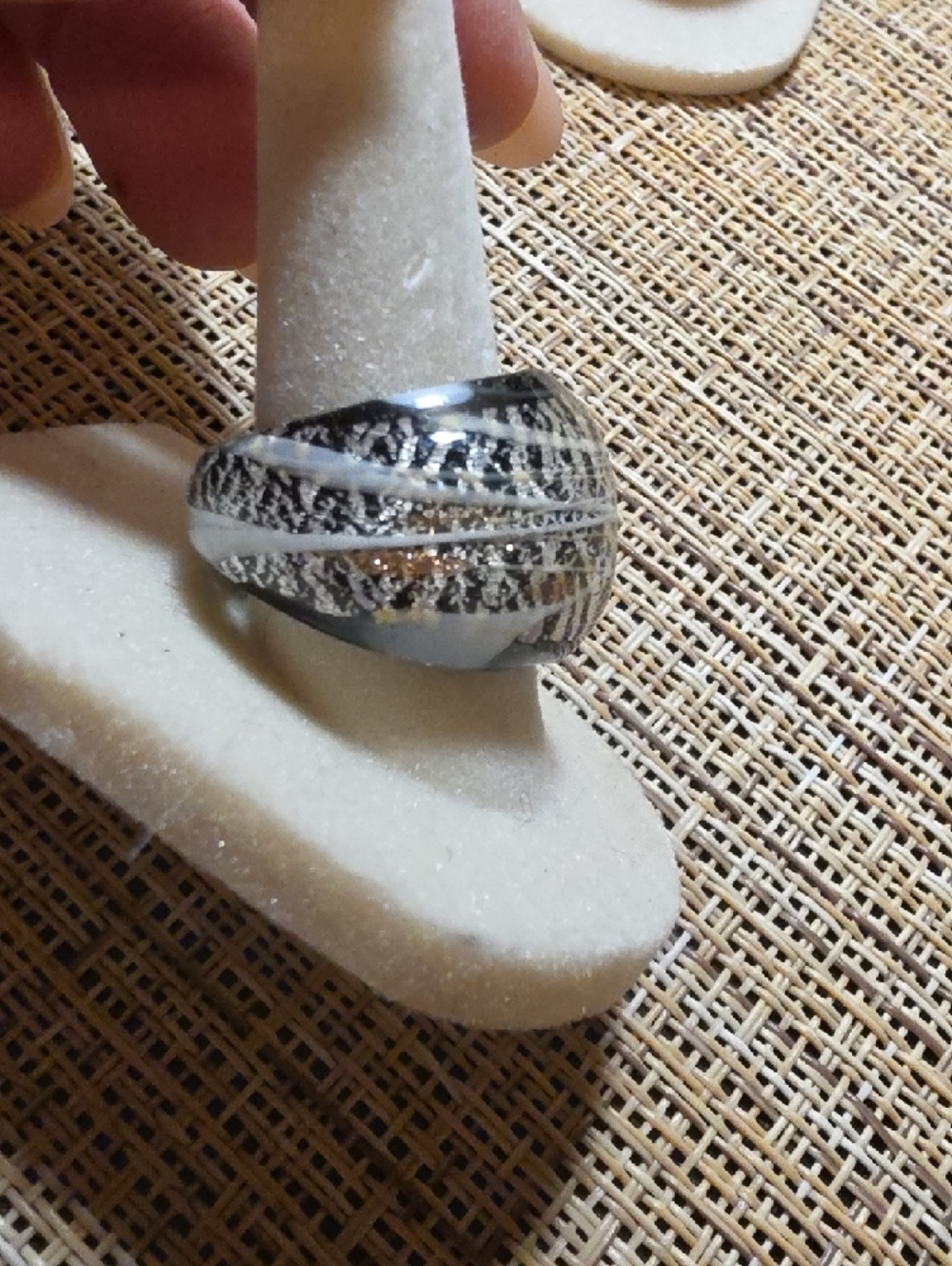 Multicolor Glass Dome Statement Ring - Women Jewelry - Picture 2 of 12